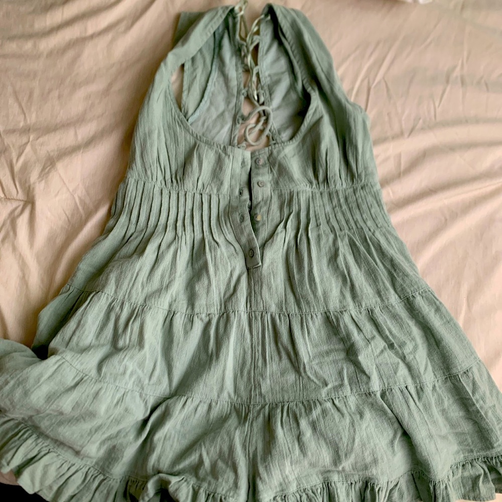 sage green romper/dress